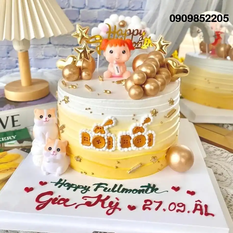 Bánh Kem Đầy Tháng Bé Gái
