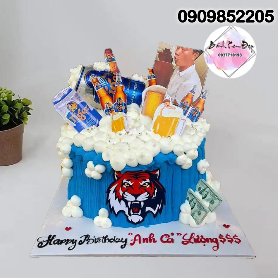 Bánh sinh nhật bia Tiger