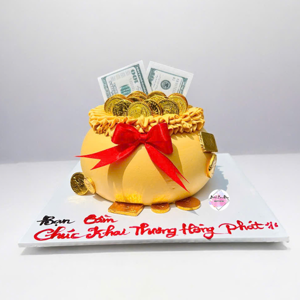 Bánh kem cúng thần tài đẹp