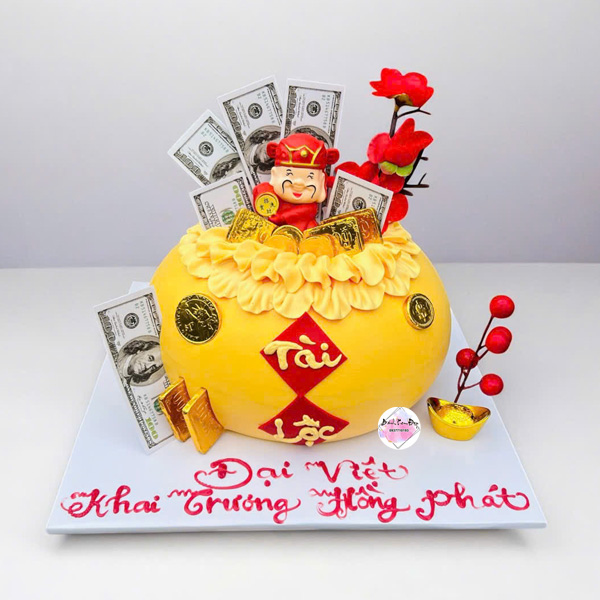 Bánh kem khai trương nghệ thuật đẹp