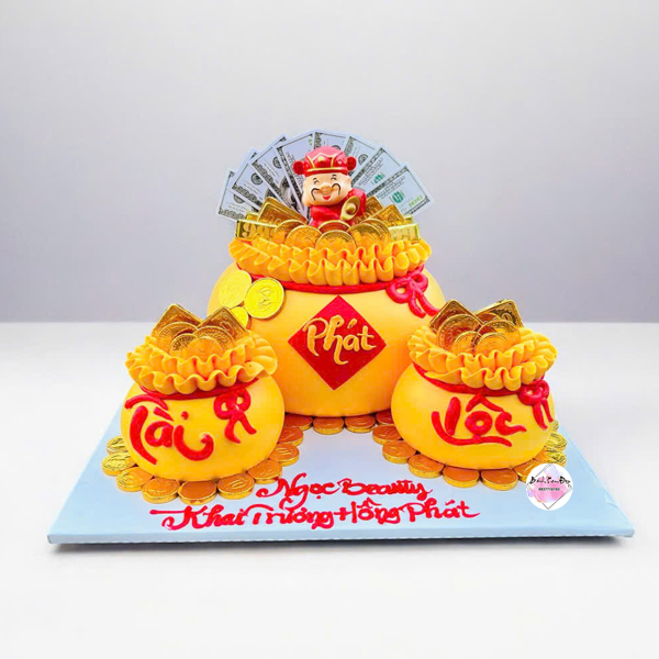 Bánh kem khai trương phát tài lộc đẹp